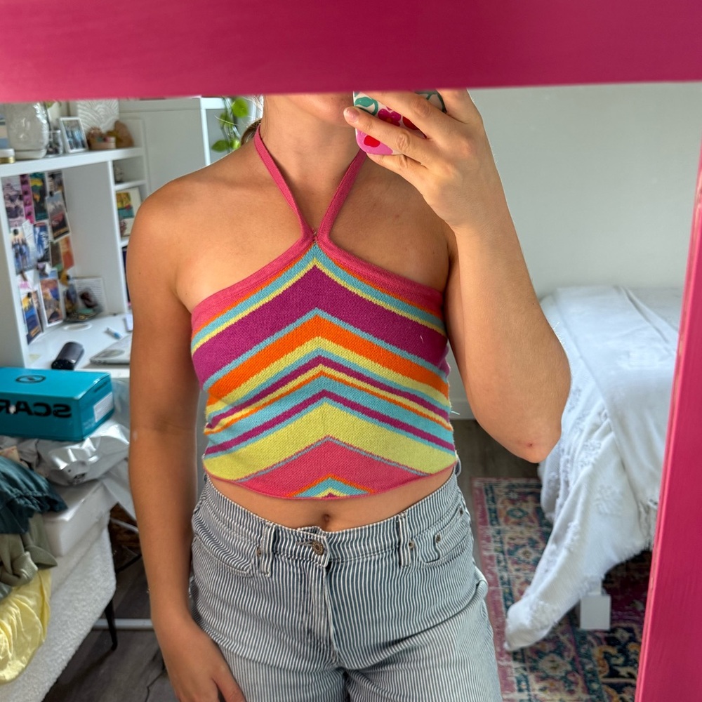 Princess Polly Colorful Halter Crop Top